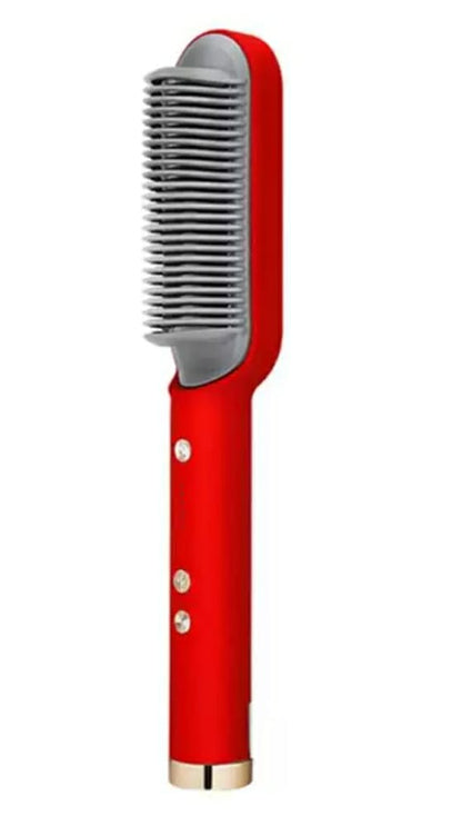 New 2 In 1 Hair Straightener Hot Comb Negative Ion Curling Tong Dual-purpose Electric Hair Brush